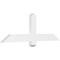 Ekena Millwork Eugene Architectural Grade PVC Gable Bracket, 48"W x 16"H x 2"D x 4"F, 8/12 Pitch GBP048X16X0204EUG00 - alternate 1